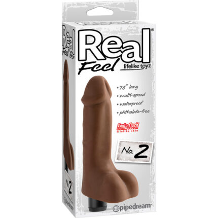 REAL FEEL LIFELIKE TOYZ VIBRADOR NUM 2 MARRON - 002