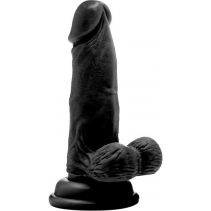 REALROCK PENE REALÍSTICO CON ESCROTO 15 CM - NEGRO - 001