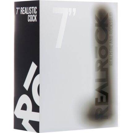 REALROCK PENE REALÍSTICO CON ESCROTO 18 CM - NEGRO - 002