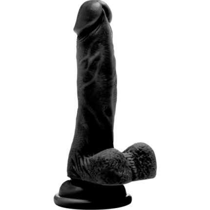 REALROCK PENE REALÍSTICO CON ESCROTO 18 CM - NEGRO - 001