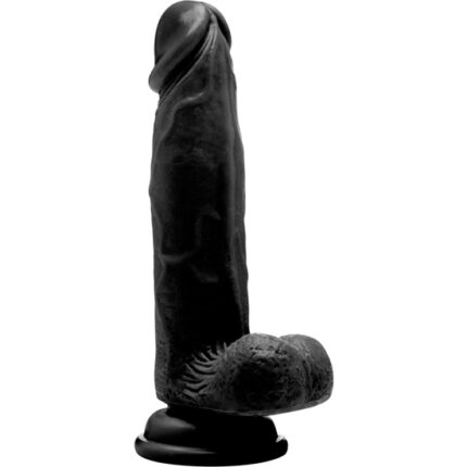 REALROCK PENE REALÍSTICO CON ESCROTO 20 CM - NEGRO - 001