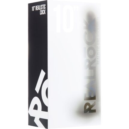 REALROCK PENE REALÍSTICO CON ESCROTO 27 CM - NEGRO - 002