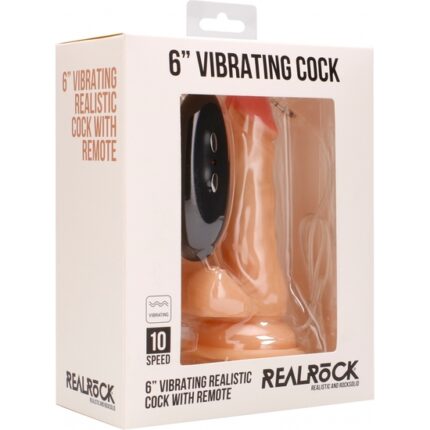 REALROCK PENE VIBRADOR CON ESCROTO 15 CM - 002