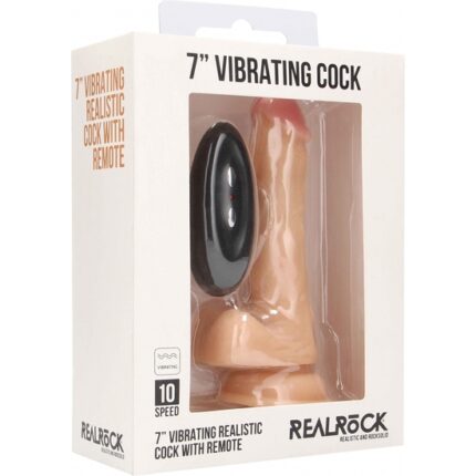 REALROCK PENE VIBRADOR CON ESCROTO 18 CM - 002