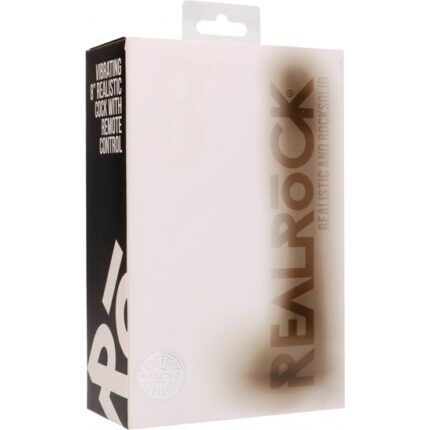 REALROCK PENE VIBRADOR CON ESCROTO 20 CM - NEGRO - 002