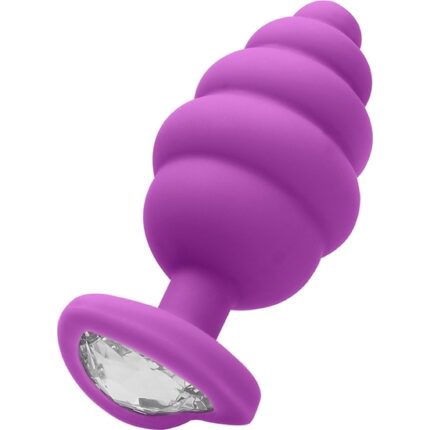 REGULAR RIBBED DIAMOND HEART PLUG - MORADO - 001