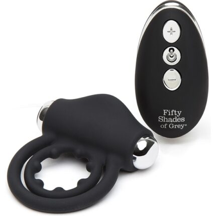 RELENTLESS ANILLO VIBRADOR CONTROL REMOTO LOVE RING - NEGRO/ PLATA - 001