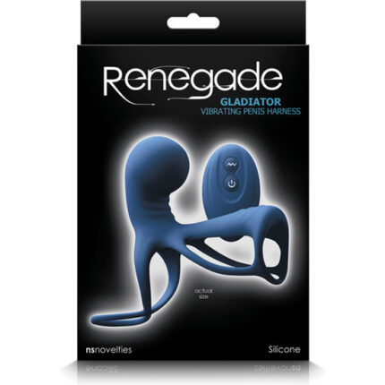 RENEGADE GLADIATOR FUNDA CON PLUG Y VIBRADOR - AZUL - 002