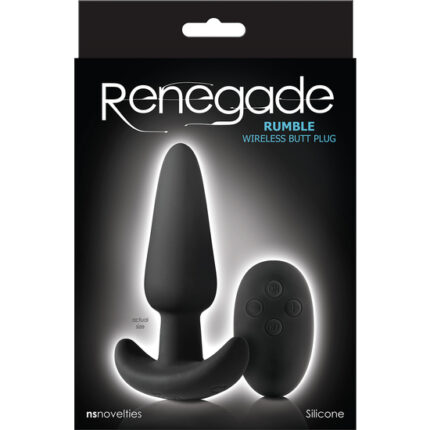 RENEGADE RUMBLE PLUG VIBRADOR DE SILICONA - NEGRO - 002