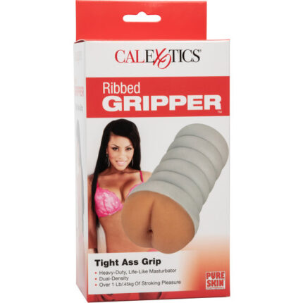 RIBBED GRIPPER TIGHT MASTURBADOR ANO - MARRÓN - 002