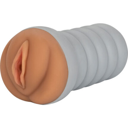 RIBBED GRIPPER TIGHT MASTURBADOR VAGINA - MARRÓN - 001