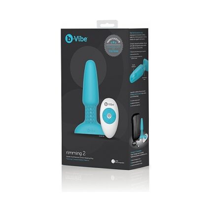 RIMMING PLUG 2 VIBRADOR CON MANDO - TURQUESA - 002
