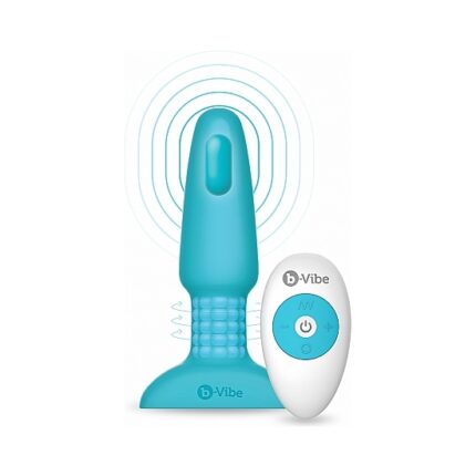 RIMMING PLUG 2 VIBRADOR CON MANDO - TURQUESA - 001