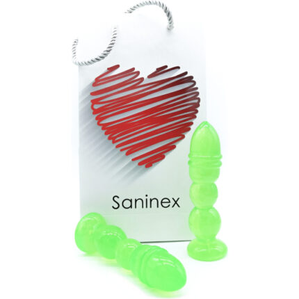 SANINEX DELIGHT - PLUG & DILDO TRANSPARENTE VERDE - 001