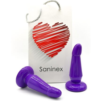 SANINEX DEVOTION - PLUG & DILDO CON BASE SUCCIÓN - MORADO - 001