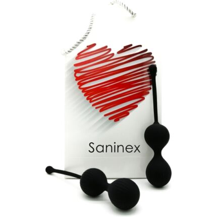 SANINEX DOUBLE CLEVER - INTELIGENTES ESFERAS VAGINALES NEGRO - 001