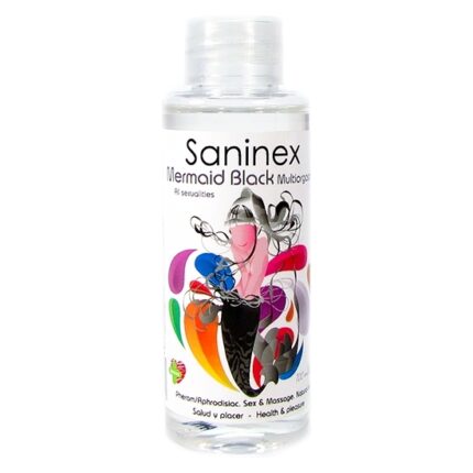 SANINEX MERMAID BLACK MULTIORGASMIC - SEX & MASSAGE OIL 100ML - 001