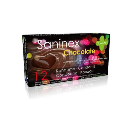 SANINEX PRESERVATIVOS CHOCOLATE 12UDS - 001