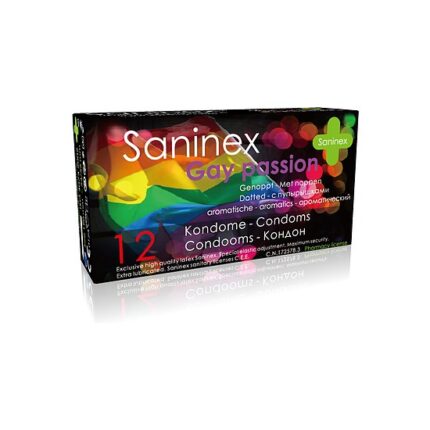 SANINEX PRESERVATIVOS GAY PASSION PUNTEADO 12UDS - 001