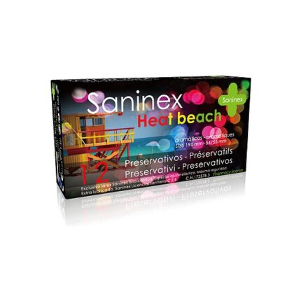 SANINEX PRESERVATIVOS HEAT BEACH 12UDS - 001