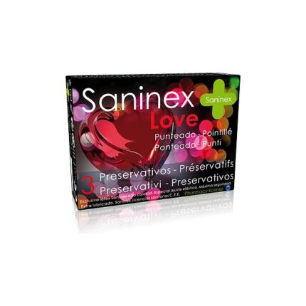 SANINEX PRESERVATIVOS LOVE PUNTEADO 3UDS - 001