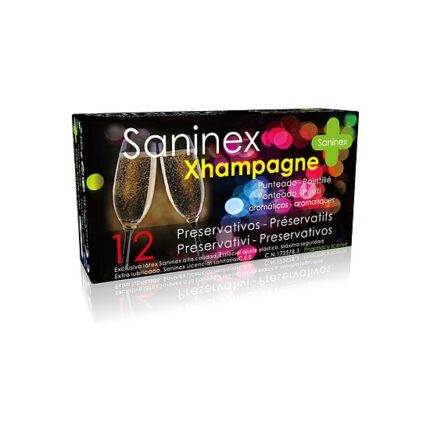 SANINEX PRESERVATIVOS XHAMPAGNE PUNTEADO 12UDS - 001