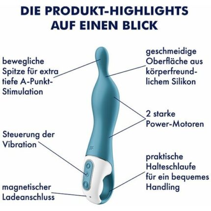 SATISFYER A-MAZING 1 VIBRADOR PUNTO A - AZUL - 002