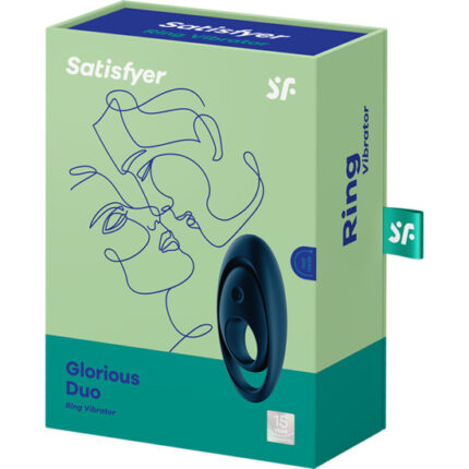 SATISFYER GLORIOUS DUO ANILLO VIBRADOR - AZUL - 002