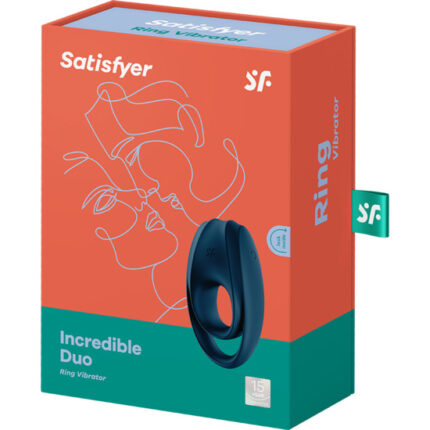 SATISFYER INCREIBLE DUO ANILLO VIBRADOR - AZUL - 002
