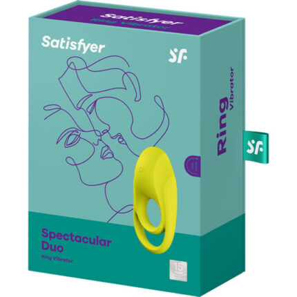 SATISFYER SPECTACULAR DUO ANILLO VIBRADOR - AMARILLO - 002