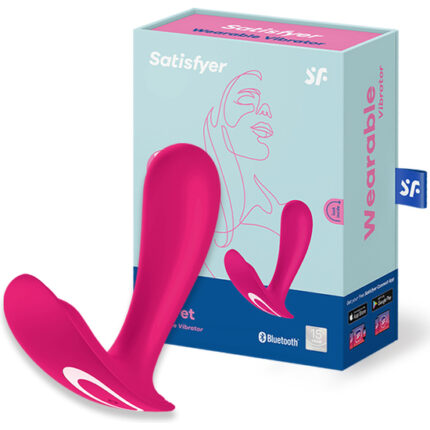 SATISFYER TOP SECRET VIBRADOR PORTÁTIL CON APP - ROSA - 001