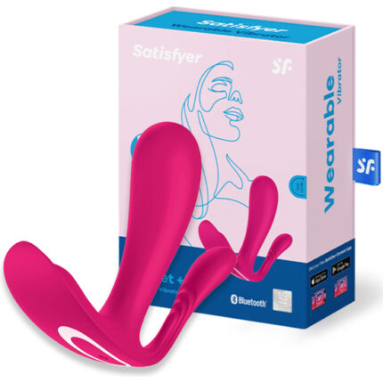 SATISFYER TOP SECRET + VIBRADOR PUNTO P CON APP - ROSA - 001