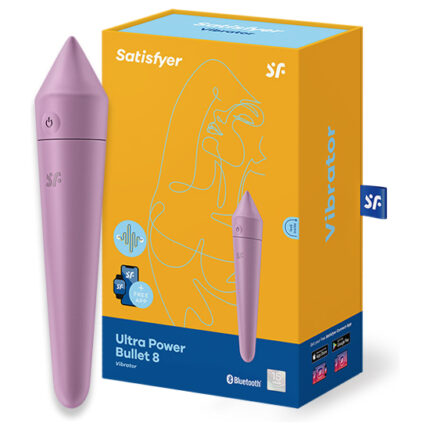 SATISFYER ULTRA POWER BULLET 8 CON APP - MORADO - 001
