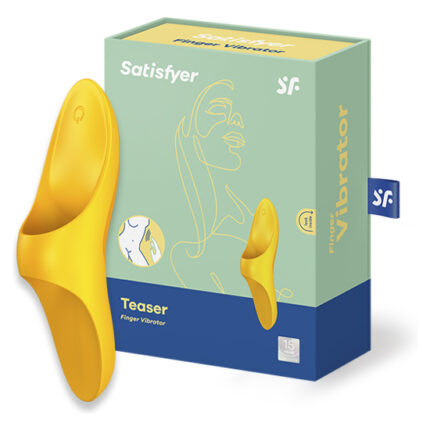 SATISFYER VIBRADOR ESTIMULADOR DE DEDO - AMARILLO - 001