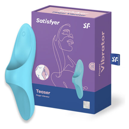 SATISFYER VIBRADOR ESTIMULADOR DE DEDO - AZUL - 001