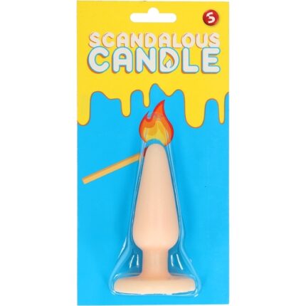 SCANDALOUS CANDLES - BUTT PLUG - FLESH - 002