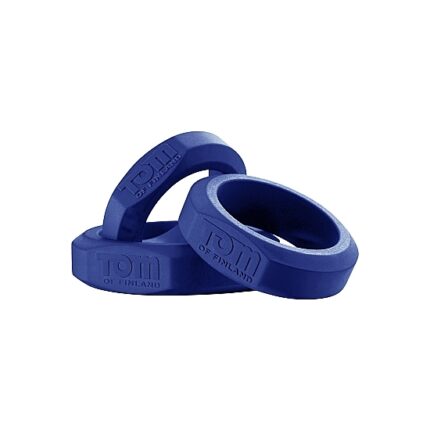 SET 3 ANILLOS SILICONA AZUL - 001