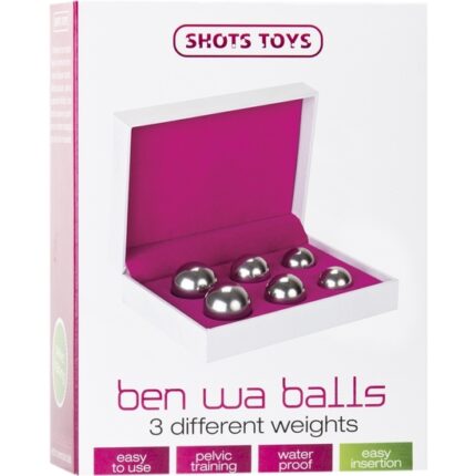 SET 6 BOLAS CHINAS BEN WA BALLS DISTINTO PESO PLATEADO - 002