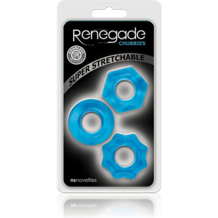 SET ANILLOS SILICONA - RENEGADE CHUBBIES - AZUL - 002