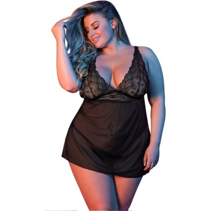 SEXYTIME - CAMISON ESPALDA V - NEGRO - 001