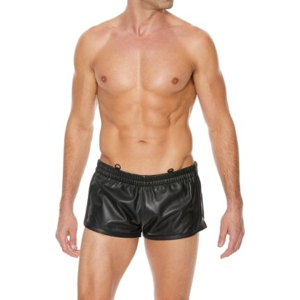 SHORT DE CUERO VERSÁTIL - NEGRO - 001