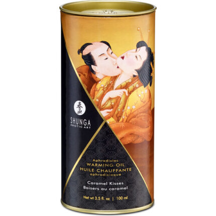 SHUNGA ACEITE EFECTO CALOR BESOS DE CARAMELO 100 ML - 002
