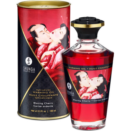 SHUNGA ACEITE EFECTO CALOR CEREZA 100 ML - 001