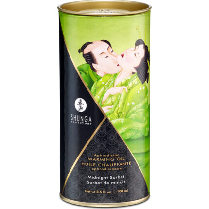 SHUNGA ACEITE EFECTO CALOR SORBETE MEDIANOCHE 100 ML - 002