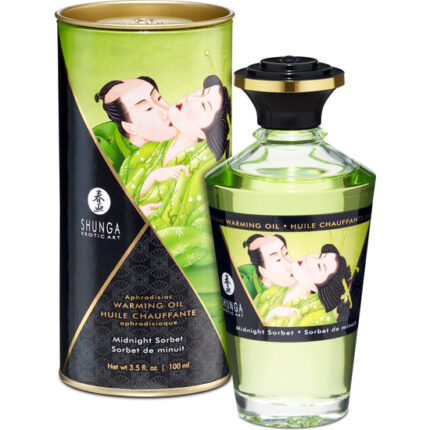 SHUNGA ACEITE EFECTO CALOR SORBETE MEDIANOCHE 100 ML - 001