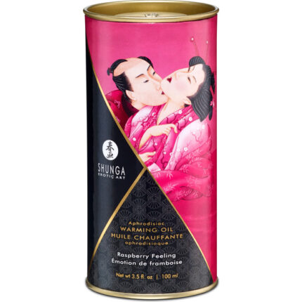 SHUNGA ACEITE SENSACIÓN EFECTO CALOR FRAMBUESA 100 ML - 002