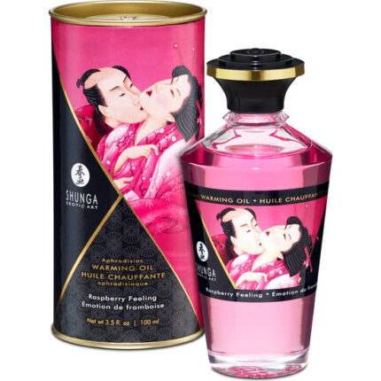 SHUNGA ACEITE SENSACIÓN EFECTO CALOR FRAMBUESA 100 ML - 001
