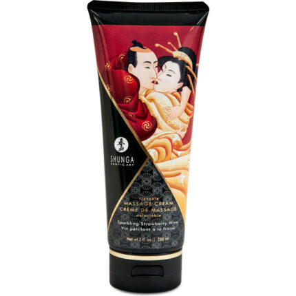 SHUNGA CREMA MASAJE FRESAS CON CAVA 200 ML - 001