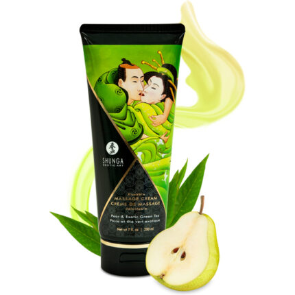 SHUNGA CREMA MASAJE PERAS CON TE EXOTICO VERDE 200 ML - 002
