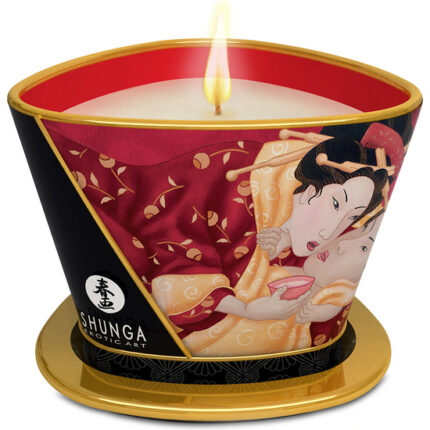 SHUNGA VELA DE MASAJE FRESA 170 ML - 001